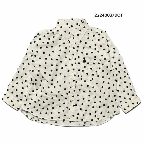 【130~150】★NEEDLEWORKS★タイプライターワイドボタンダウンシャツ(2224003j)